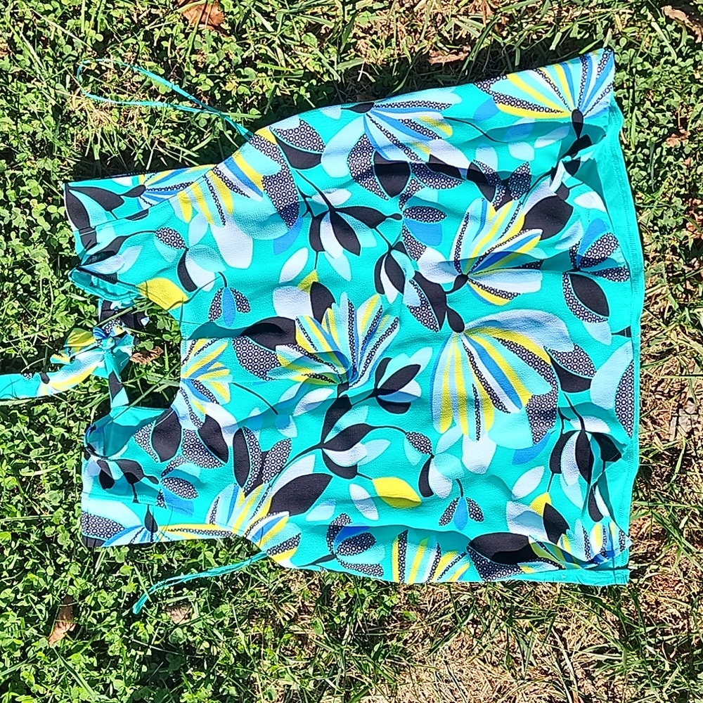 Kaari Blue, Teal Sleeveless Shirt, Size XL